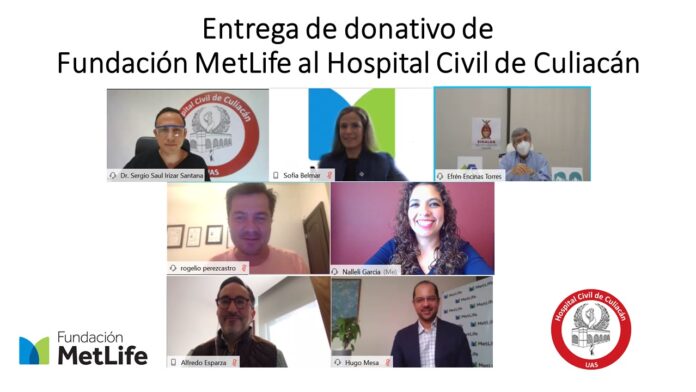 Fundación MetLife México entrega donativo por 1.1 MDP al Hospital Civil de Culiacán