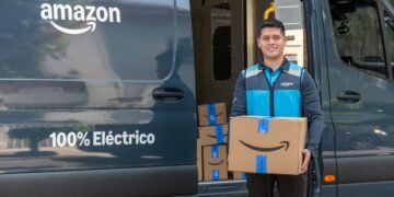 Camioneta eléctrica de entregas de Amazon.
