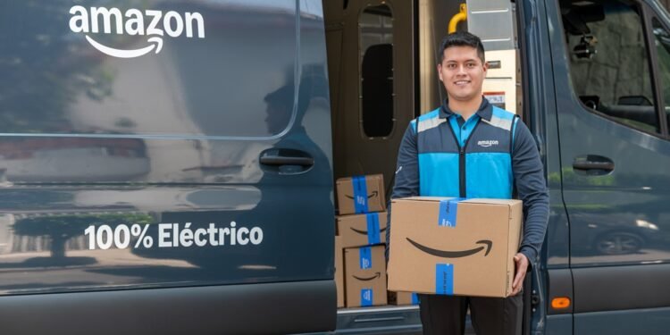 Camioneta eléctrica de entregas de Amazon.